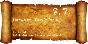 Hermesz Terézia névjegykártya